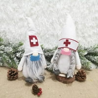 Švedska plišana medicinska sestra kreativni doktor gnome bezlična bolnice ukras ukras ukras lijepi šik xmas lutka ELF ukrasi ukrasima