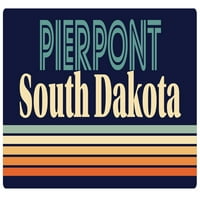 Pierpont South Dakota Vinil naljepnica za naljepnicu Retro dizajn