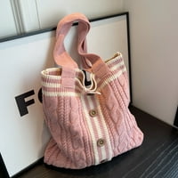 Dijamantna žena Kreativna torba pletena ručno izrađena kluptna torba, ružičasta