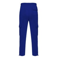 Muški fitness trkački pantalona za crtanje labavog struka Čvrsta boja džep labavi duks dječaci zimske odjeće veličine 6