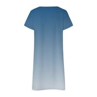DYEGOLDSE za žene Ležerne prilike - Plus size Ljetne haljine Žene V-izrez kratki rukav Ombre Tie Dye