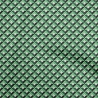 Onuoone Georgette viskoza Zelena tkanina Geometrijska tkanina za šivanje tiskane ploče od tiskane od dvorišta široko