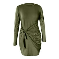 CETHRIO Ljetna casual haljina - modna haljina s dugim rukavima za dugih rukava jesen je čvrsto labava
