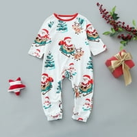 Božićni pidžami set o vratnim vrhovima i hlačama Početna Božićni dječak
