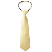 Spring Noon Boy's Solid Color Satin Zipper kravata s poklon kutijom
