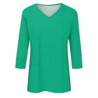 Susanny Sexy Plus Veličina Čišćenje VACT Thirt s pola rukava za žene Dužina za ženske majice Floralne žene Boho košulje i pulover zeleni XL