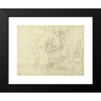 Augustus Charles Pugin Black Modern Framed Museum Art Print pod nazivom - Studija za savezu sa vođstvom,