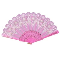 ZTTD kineski stil Dance Wedding Party LACE svilena preklopna ruka za cvijeće ventilator ružičasta a