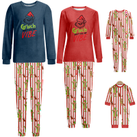 Porodica koja odgovara Božićne pidžame Božićne Grinch tiskane veličine za djecu za kućne ljubimce-kućne ljubimce i hlače BodySuits odjeća pidžama