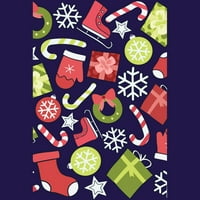 Božićni duh uzorak Juniors Purple Graphic Tee - Dizajn od strane ljudi s