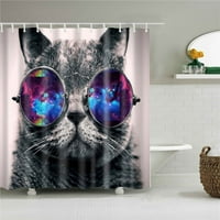 TRCompare novi dolazak CAT tuš za tuširanje 3D Print kupaonice Vodootporni poliesterski zavjese od okoline za zavjese s kupatilom za zavjese sa kukom