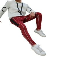 Hirigin muške modne modne pečeni ubode srednje strukne zračne noge casual pantalone