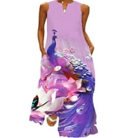 Sexy Dance Dame Ljeto plaža Sundress cvjetni print duga haljina V izrez Maxi haljine seksi boemska upoznavanje