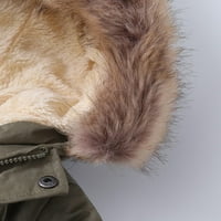 Borniu Toddler Zimski kaput zadebljane jakne za dečake Bojke Fleece Hoody Jakne Kids Zip Up Outerweard