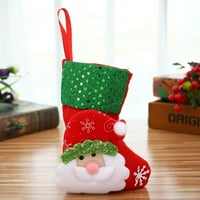 Božićni santa elk snjegović nosi čarape čarape za poklon torba za viseći dekor za zabavu