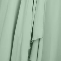 Tking Fashion Womens Ljeto Elegantne rukave ruff haljine V-izrez otisnute maxi vezene točne haljine zelene s