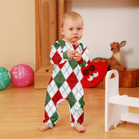 Smiješna porodica koja odgovara pidžamama, Xmas Family PJS Usklađivanje setova-crvenih i zelenih plavljenih