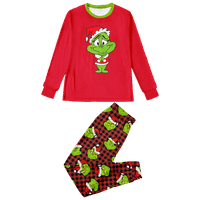 Porodična božićna pidžama za spavanje za spavanje Božić Santa Monster crtani print baby-djeca-odrasli-kućni