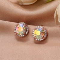 Xinqinghao Opal Micro s punim dijamantskim ušima za žene za žene Diamond Minđuše višeboja