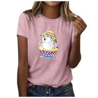 Gotyou Women modni casual uskrsni vrhovi tiskane majice kratkih rukava s okruglim vratom Pulover T majice