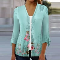 Ženska bluza s bluzama Outerwear Dužina ruhaka Ležerne prilike Ležerne prilike za odmor Light Blue XL