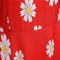 Žene ljetne haljine Crew vrat Ležerne prilike bez rukava bez rukava Crveni XL