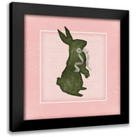 Pugh, Jennifer Black Modern Modern Framed Museum Art Print pod nazivom - Bunny - Pink