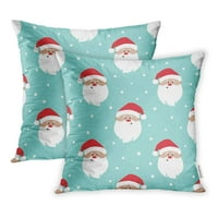 Plava slavlja Božićni uzorak crtani Santa Claus Crvena slatka jastučna futrola za jastuk