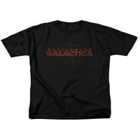 Logo serije TV serije Battlestar Galactica u crvenoj pismima za odrasle majica Tee
