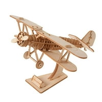 Lasersko rezanje DIY Airplane Toys 3D Drvena puzzle igračka model kompleta Desk Decoration za djecu Kids Yhn