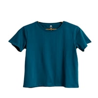 Bomotoo ženska majica kratki rukav ljetni vrhovi pulover Majica Solid pulover TEE plavi m