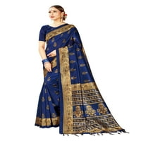 Pakovanje dve sarete za žene Mysore Art Silk tiskani indijski diwali sari