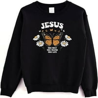 Isuse onako kako istina Životna leptira dukserica - Ženski kršćanski džemper, Isus dukseri