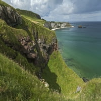 Bijeli uval, zapadno od Ballintoy, Antrim Coast, Sjeverna Irska; Županij Antrim, Irska poster Print