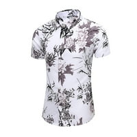Corashan Muška ljetna majica Muški etnički stil tiskarskog tiska sa kratkim rukavima Ležerna majica bluza na vrhu hanes majice za muškarce