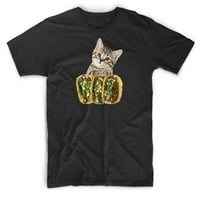 Muška majica Taco Cat F Crna majica Mala