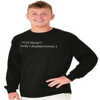 Smiješna kompjuterski kodiranje šala CSS ninja dugih rukava majica muškarci žene brisco brendovi x