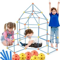 Kids Fort Building Kit, vrhunske građevinske setove građevinskih graditelja za djecu Dječji dječaci Djevojke DIY izgradi kreativnu tvrđavu unutarnje strane