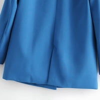 Ženska jakna Čvrsta boja Ogrlica s dugim rukavima Modna bluza TOP bluza Tanka odjeća Otišnica Svečani meki kaputi za odmor za žene