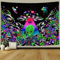 Avamo Blacklight Bobe Wall Viseći tapiserija Trippy Colorful Tapies Psychedelic Hippie Astronaut Ispis Dekorativni dekor Style-R 59 x51
