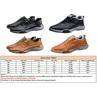 Colisha muškarci Atletičke cipele čipke Up tenisice Sportski treneri koji rade prozračne cipele za šetnju udobnost smeđa s plišanim postrojenim 7.5