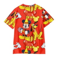 Mickey Mouse & Friends ispisani izrez za posadu opuštena fit majica za djecu za odrasle, carpestičke majice Mickey Mouse