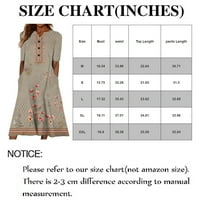 Gotyou ženske ležerne haljine Ljetna haljina za žene Ležerne prilike ispisane V-izrez kratkih rukava s kratkim rukavima