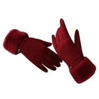 Rutiya Par ženske rukavice dodirnu ekranu puni prst zadebljani imitacija kašmirnih rukava za vjetrove