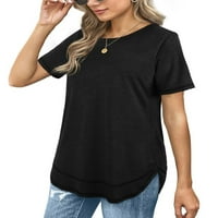 Niuer Women Loove Solic Color Tunic Bluza Dame Casual pulover Crew vrat na plaži Long Fashion Tee