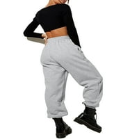 Glonme dame jogger hlače Čvrsto-pantalone sa čvrstim bojama Hlače za žene sa dnevnim boravkom udobnosti