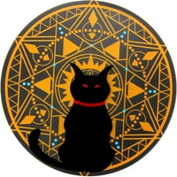 Hemoton okrugla mačka silueta geometrijski uzorak privjesak ukrasni zid viseći ukras