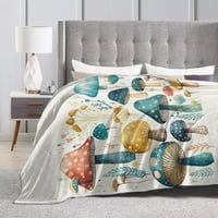 Douzhe Ultra-Soft Micro Fleece lagan posteljina za krevet, Fantasy Mushroom Cvijet Print Cosy COSY CHOARS deke, 50 X40