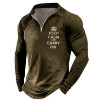 Košulje za muškarce Grafički novi mali 3D tiskani uzorak s dugim rukavima ulica pulover ležerne prilike