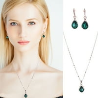 Ogrlice za žene Ženske umetne zelene kristalne ogrlice na ogrlicu na nakitu zelene boje